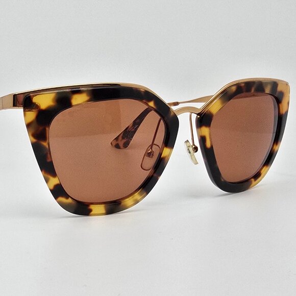 Prada SPR 53S 7S0-6N0 Catwalk Medium Havana Frame Brown Lens Sunglasses Italy - Picture 6 of 14